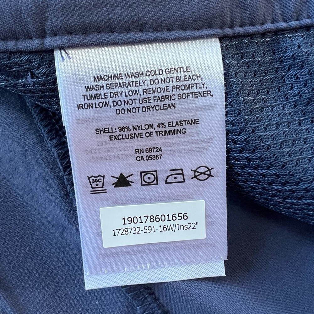 Columbia Sportswear NWT Zephyr Heights Lightweight Hiking Blue Capri Pants, 16W - Picture 9 of 11